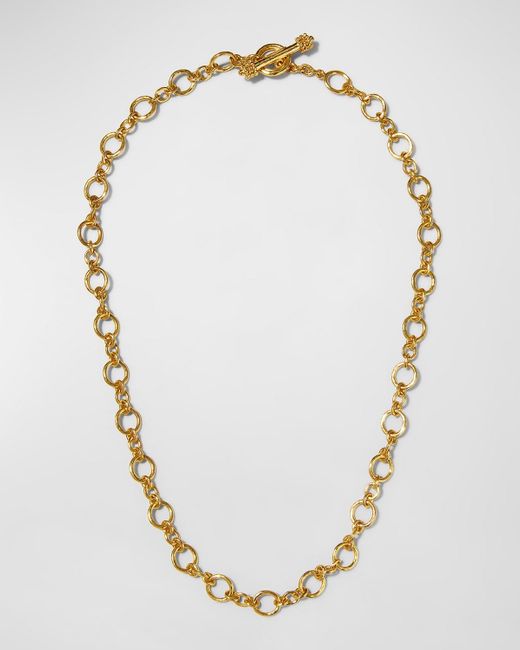 Elizabeth Locke Metallic Riviera Gold 19k Link Necklace, 21"l