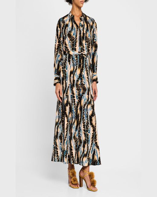 Ulla Johnson Multicolor Rowan Button-Front Silk Skirt