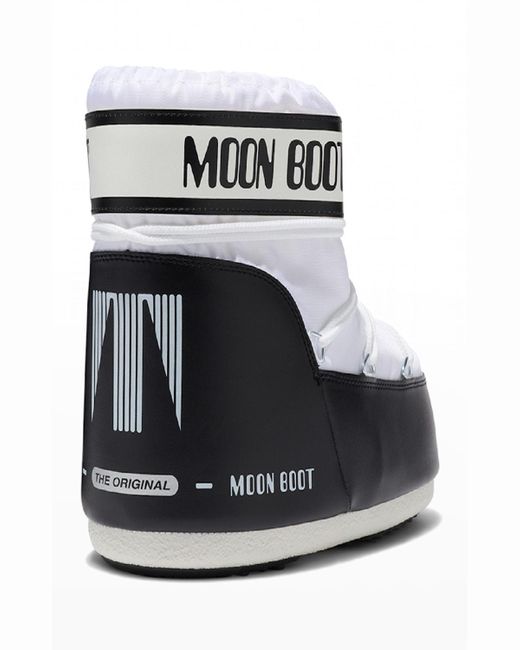 Moon Boot White Classic Bicolor Lace-up Short Snow Boots