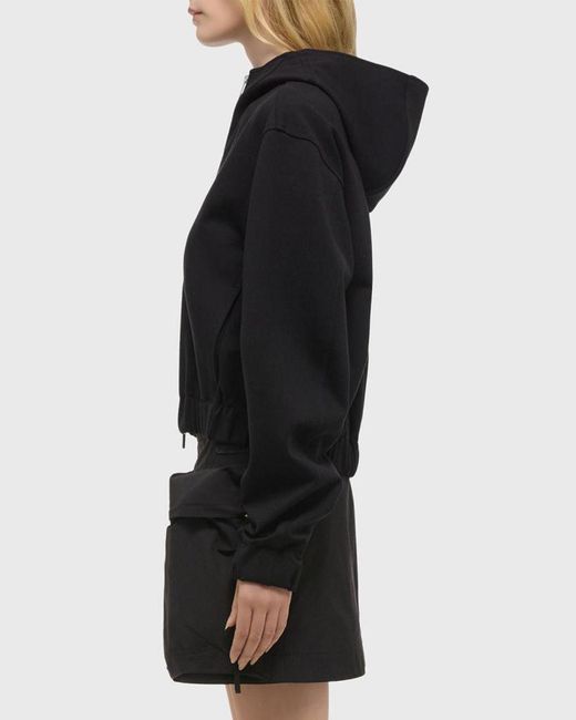 Helmut Lang Black Hooded Zip Shell Jacket