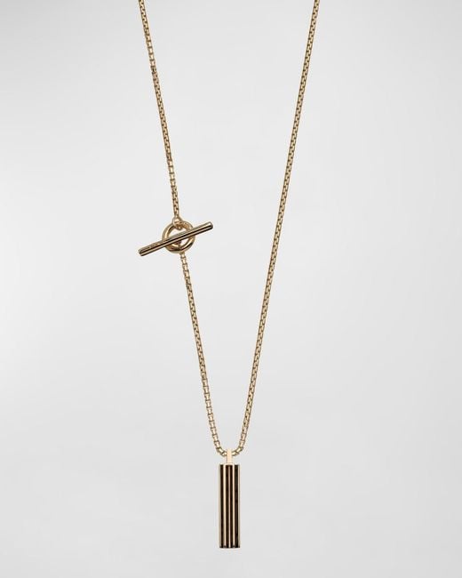 MARCO DAL MASO Metallic Acies Bar Pendant Necklace for men
