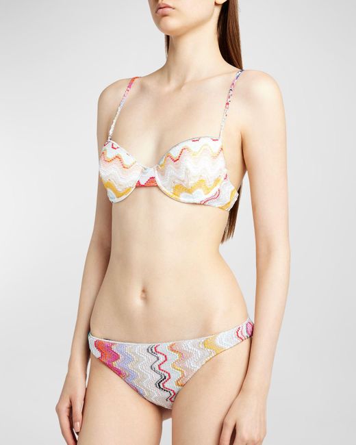 Missoni Natural Zig-zag Knit Two-piece Bikini Set