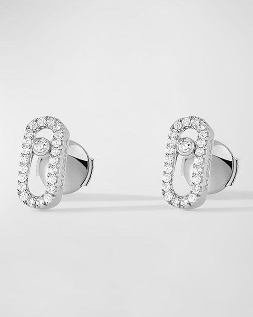 Messika Metallic Move Uno 18k White Gold Diamond Stud Earrings
