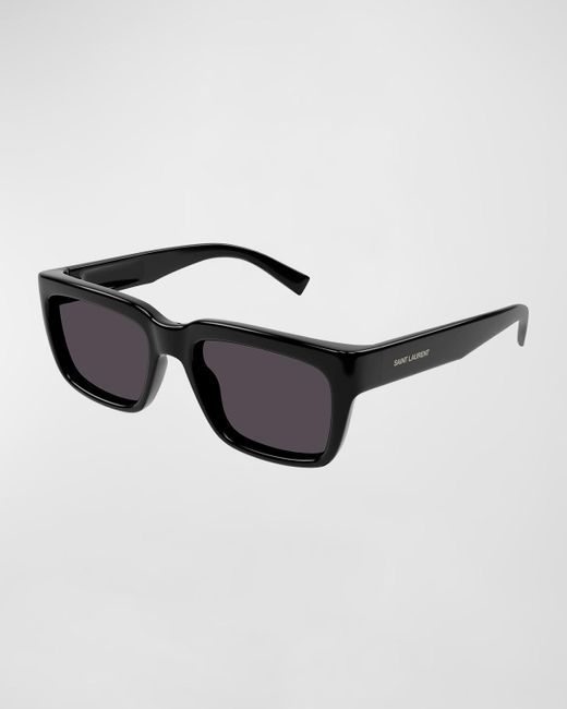 Saint Laurent Black Sl 615 Plastic Rectangle Sunglasses for men
