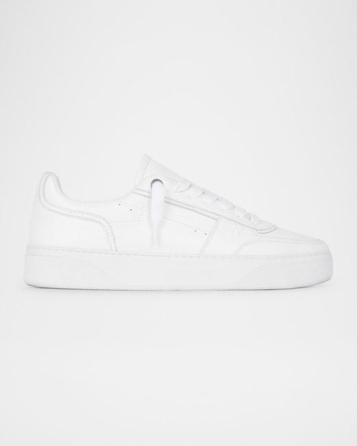 Represent White Initial Leather Low-Top Sneakers for men