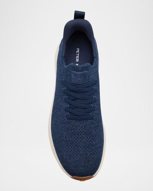 Peter Millar Blue Apos;S Odeon Knit Sneakers for men