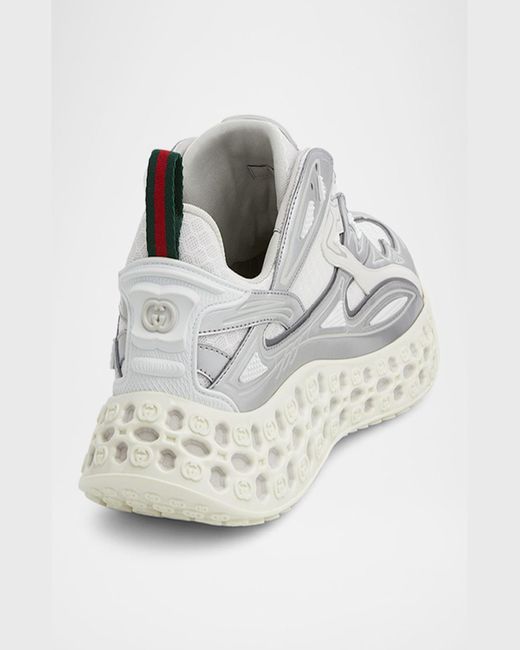 Gucci Multicolor Cub3D Metallic Demetra And Mesh Runner Sneakers for men