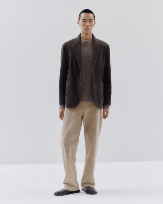 Vince Brown Apos;S Suede Notch Lapel Two-Button Blazer for men