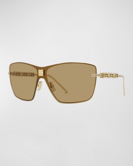 Givenchy Natural 4g Metal Alloy Shield Sunglasses