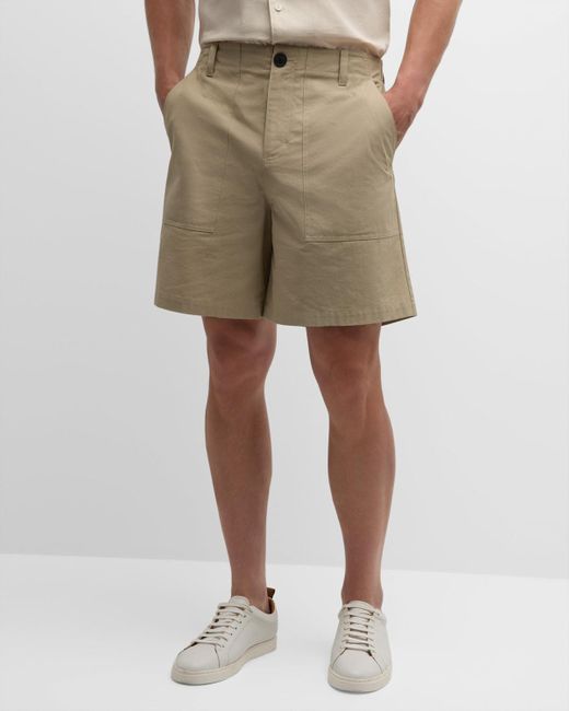 FRAME Natural Patch-Pocket Traveler Shorts for men