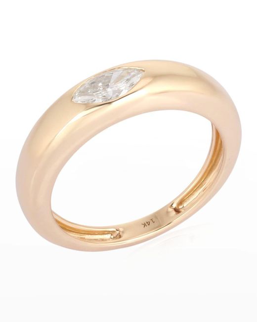 Kastel Jewelry White Marquis Diamond Ring, Size 7