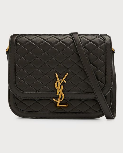 Saint Laurent Solferino Medium Ysl Crossbody Bag In Quilted Smooth