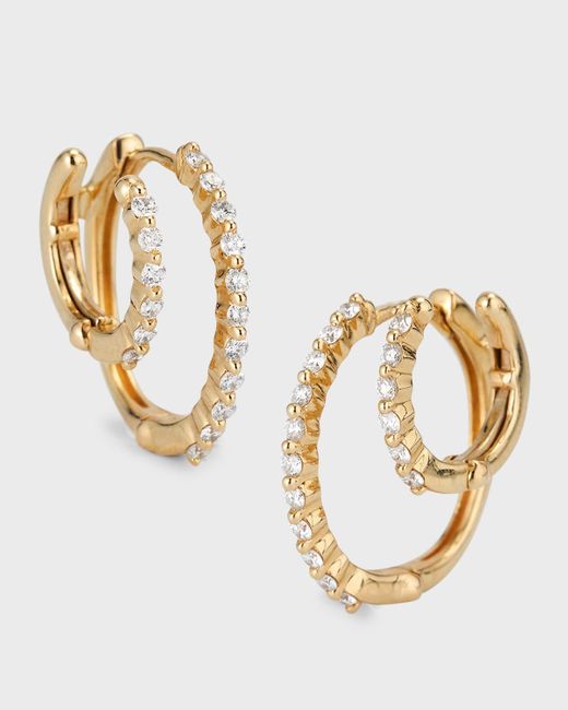 Siena Jewelry Metallic 14K Diamond Huge Cuff Large Earrings
