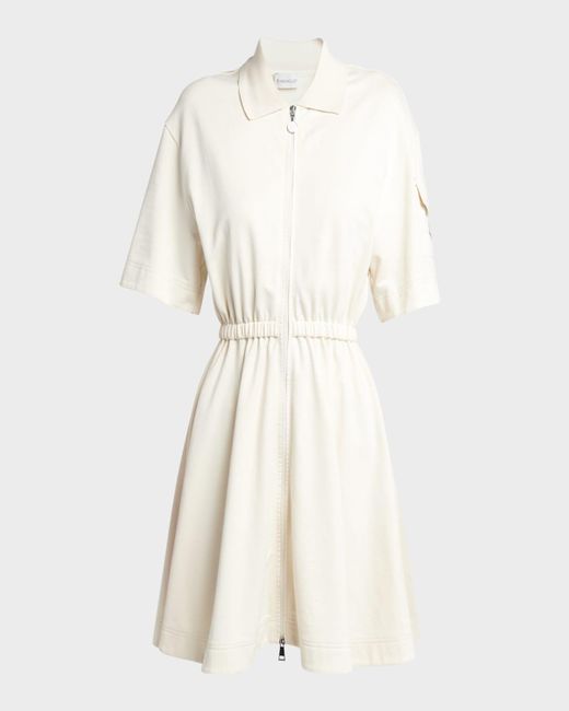 Moncler Natural Fit-and-flare Mini Shirtdress