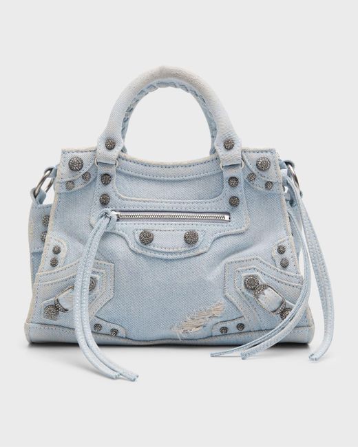 Balenciaga Gray Neo Cagole Xs Handbag