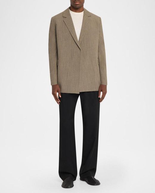 The Row Natural Apos;S Devlin Wool Concealed-Front Blazer