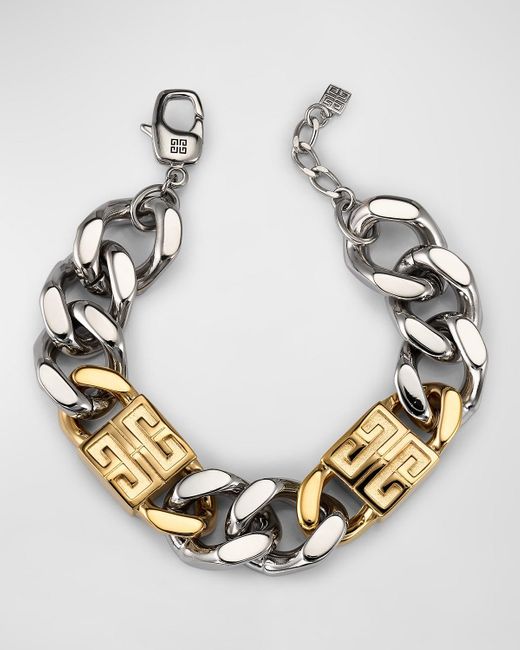 Givenchy Metallic Two-tone 4g Large Chain Bracelet for men