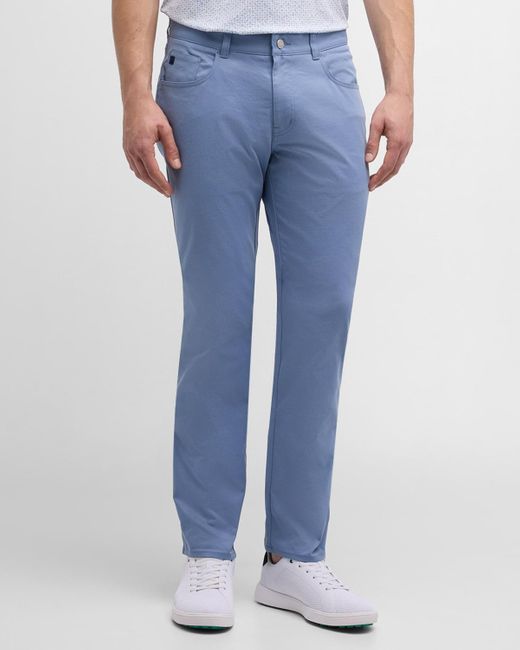 Peter Millar Blue Straight-Leg Performance Pants for men