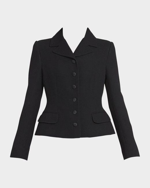 Dolce & Gabbana Black Wool Single-Breasted Jacket