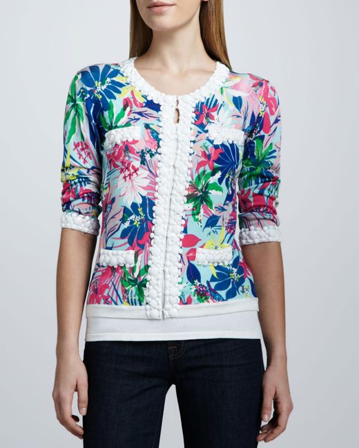 L'Agence Multicolor Dani Silk Button-Front Blouse