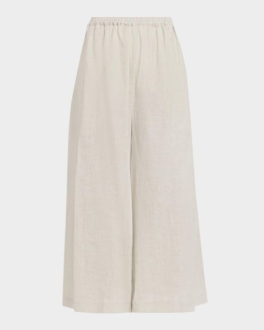Eskandar White Flared Culottes