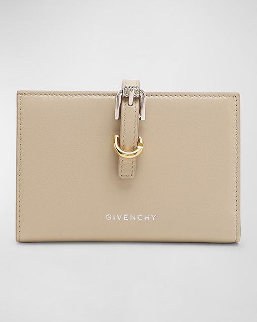 Givenchy Natural Voyou Bifold Wallet In Tumbled Leather