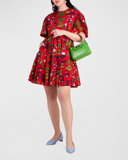 Kate Spade Botanical Garden Greenwich Dress in Red Lyst