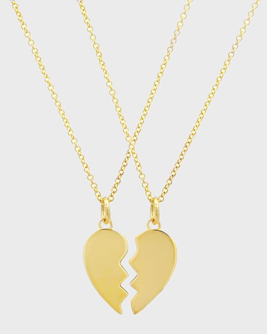 Jennifer Meyer Metallic Mini Piece Of My Heart Necklaces, Set Of 2