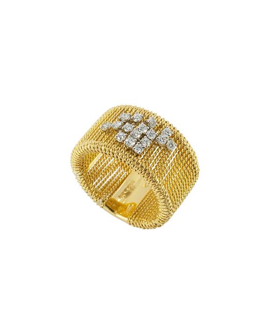 Staurino Metallic 18k Gold Renaissance Dancing Diamond Ring, Size 7.5