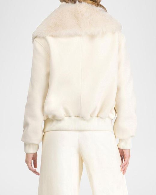 Gorski Natural Jacket With Select Lamb Shearling Collar