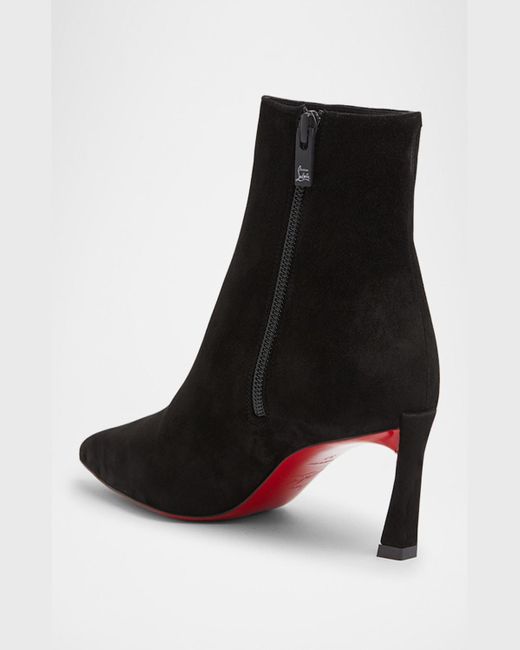 Christian Louboutin Black Condora Suede Sole Ankle Booties