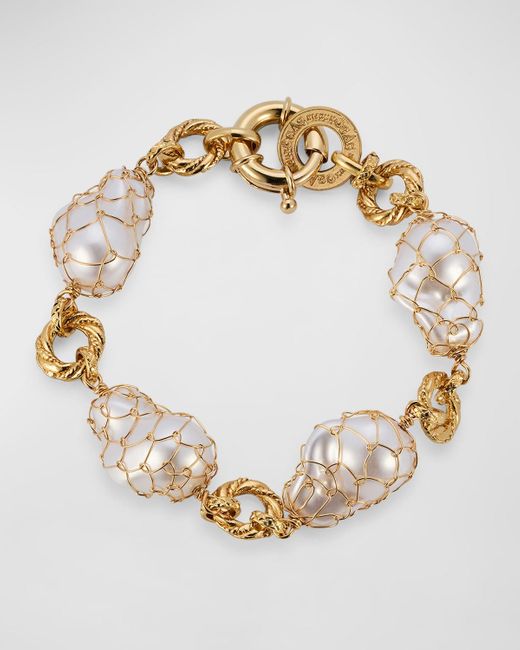 Gas Bijoux Metallic Faux-Pearl-Plated Bracelet