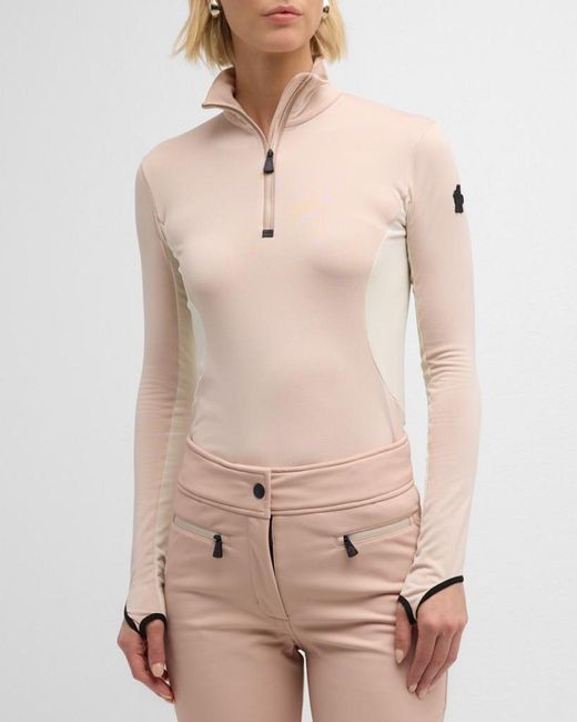 Moncler Natural Polartec Quarter-Zip Base Layer