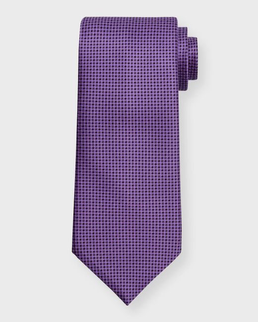 Stefano Ricci Purple Micro-print Silk Tie for men