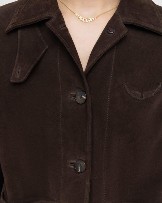 Zadig & Voltaire Black Lessa Suede Jacket