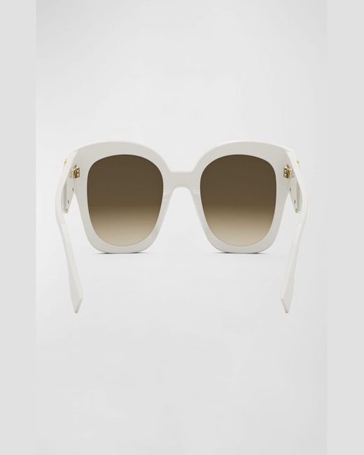 Fendi White First Acetate Cat-eye Sunglasses