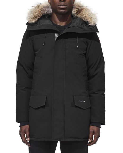 Canada Goose Black Men's Langford Arctic-tech Parka Jacket With Fur Hood for men