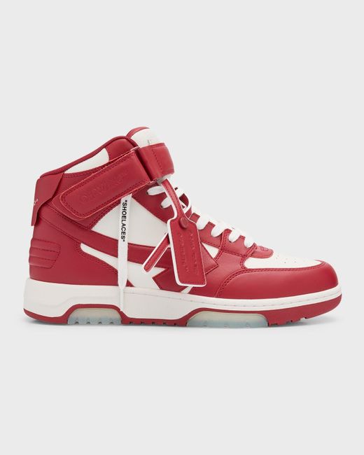 Off-White c/o Virgil Abloh Out Of Office Leather Mid-top Sneakers in ...