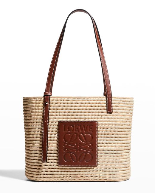 Loewe Brown X Paula'S Ibiza Square Basket Small Bag