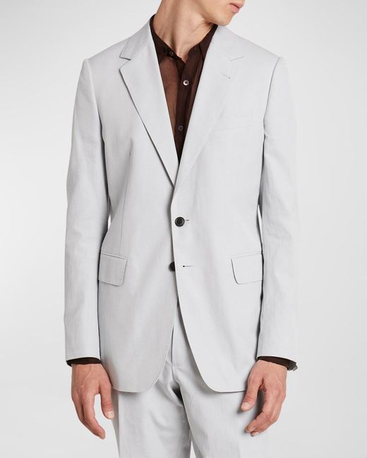 Dries Van Noten White Kraan Solid Suit for men