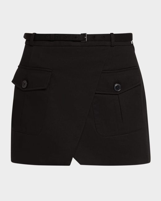 FRAME Black The Utility Cargo Skirt