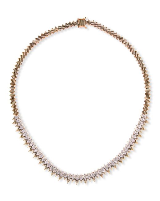 Kismet by Milka Metallic 14k Rose Gold Diamond Balcony Necklace