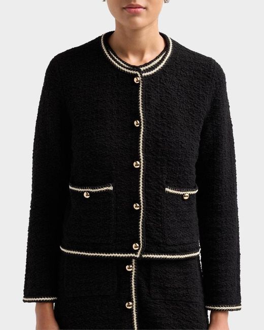 Jonathan Simkhai Black Anouk Cotton Button-Front Jacket