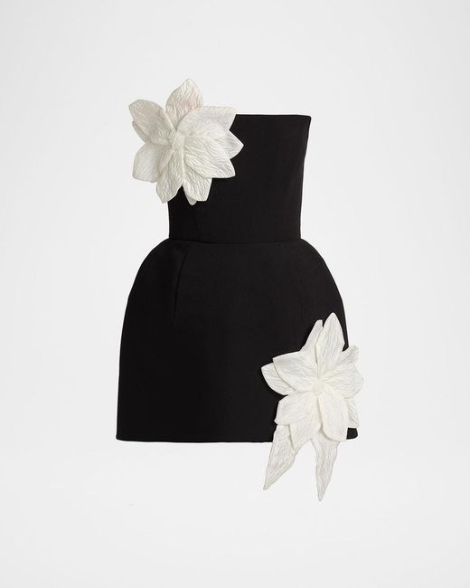 zara black dress long sleeve Harper Strapless Black and Beige Gown