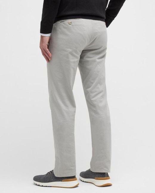 Peter Millar Gray Apos;S Pilot Flat Front Trousers for men