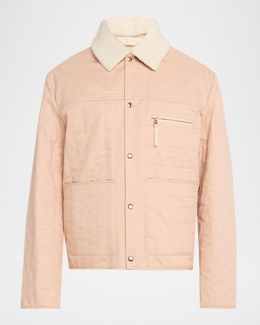 Moncler Genius Men's Natural X Gilga Farm By Donald Glover Kishus Padded Shirt Jacket