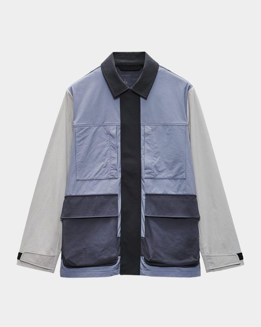 Rag & Bone Blue Pace Colorblock Chore Jacket for men