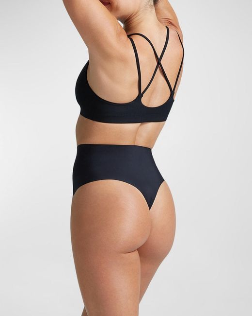 Commando Black High-rise Zone Smoothing Thong