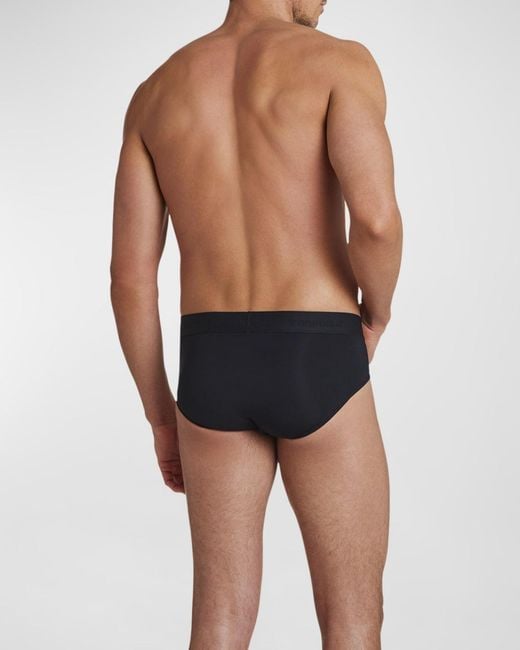 Commando Black Apos;S Micro-Modal Modern Fit Briefs for men