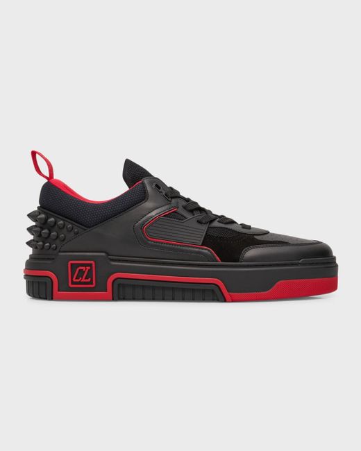 Christian Louboutin Black Astroloubi Cl Monogram Low-Top Sneakers for men